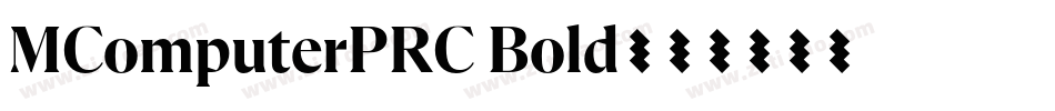 MComputerPRC Bold字体转换